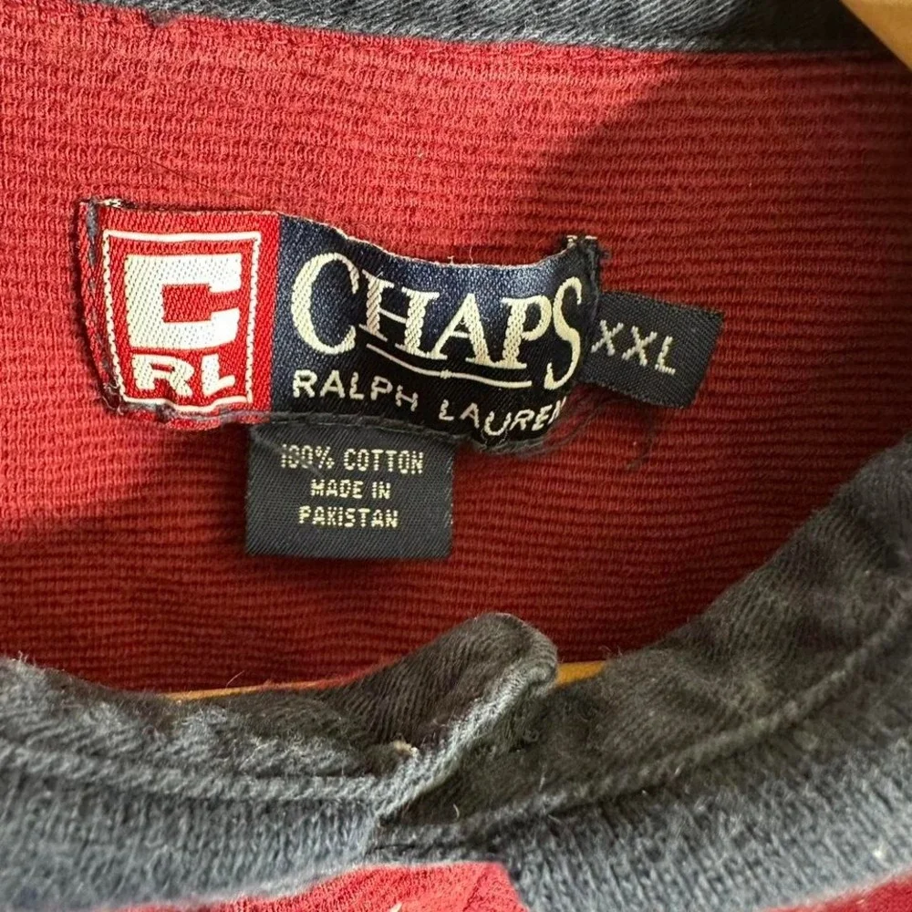 Chaps‎ Ralph Lauren red & blue polo shirt Size XXL Men's 100% Cotton #preppy